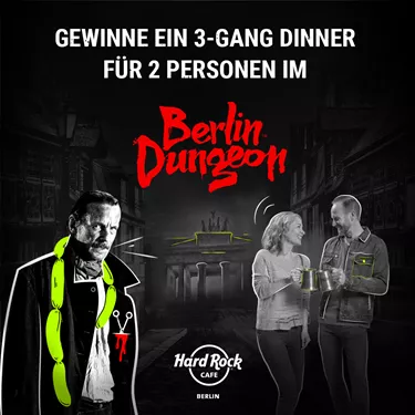 Gewinne ein Abendessen umgeben von den Gestalten des Berlin Dungeon - wenn du dich traust!