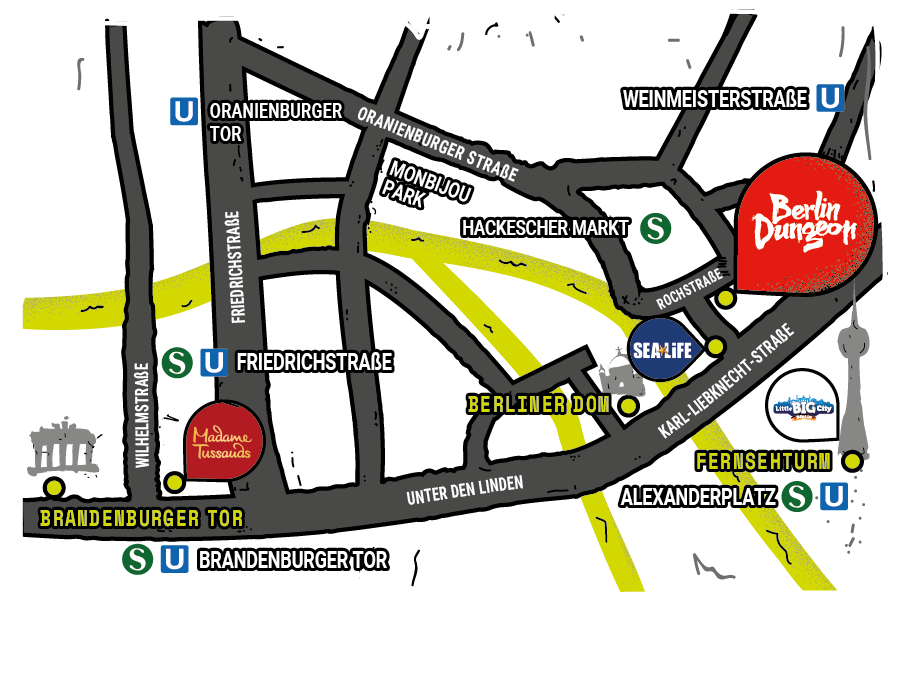 Find your way to the Berlin Dungeon! Our map will help you!