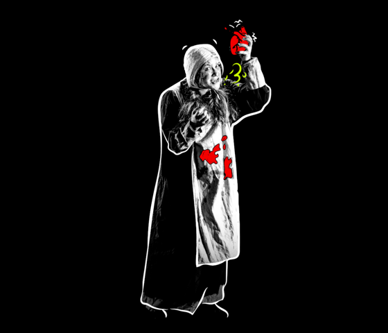 The Plague character from the Blackpool Tower Dungeon
