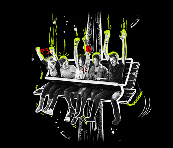 The drop dead ride at the Blackpool Tower Dungeon