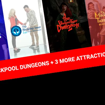 Blackpool dungeons + 3 more attractions ticket