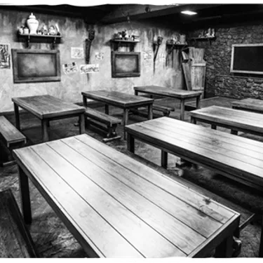 Immersive learning at Dungeon inspired school room