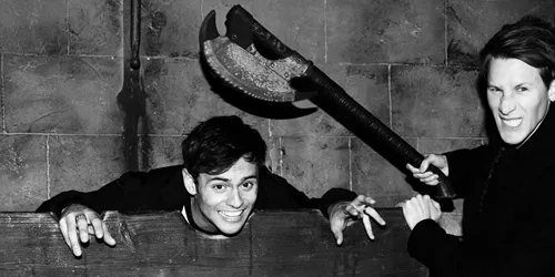 Dustin Lance Black and Tom Daley at London Dungeon